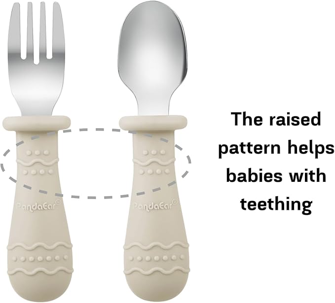 PandaEar 6 Pack Toddler Plates and Utensils Set, 2 Pack Silicone Baby Plates - Image 4