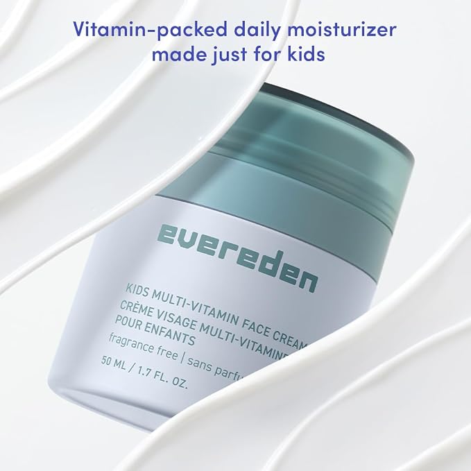 Evereden Fragrance-Free Kids Face Cream: 1.7 oz. | Unscented Face Lotion | - Image 5