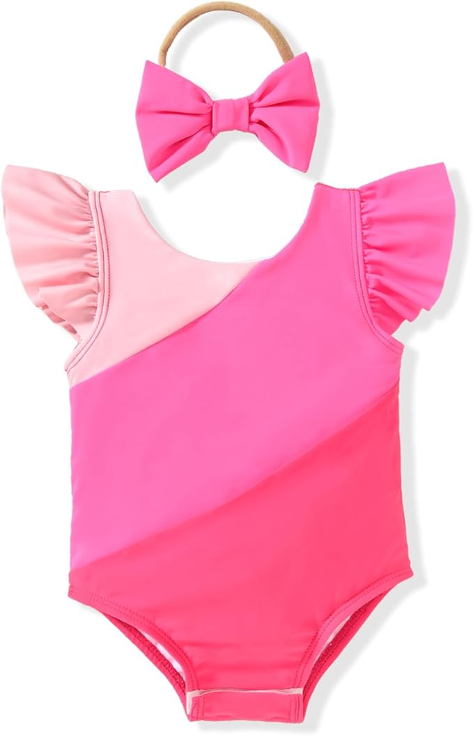 Toddler Girl Baby Ruffles Mermaid Fish Scale Swimsuit One Piece Swimwear by Hiha