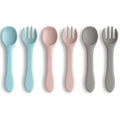 Vicloon Silicone Baby Fork and Spoon Set, First Stage Feeding Set, Dishwasher by Vicloon