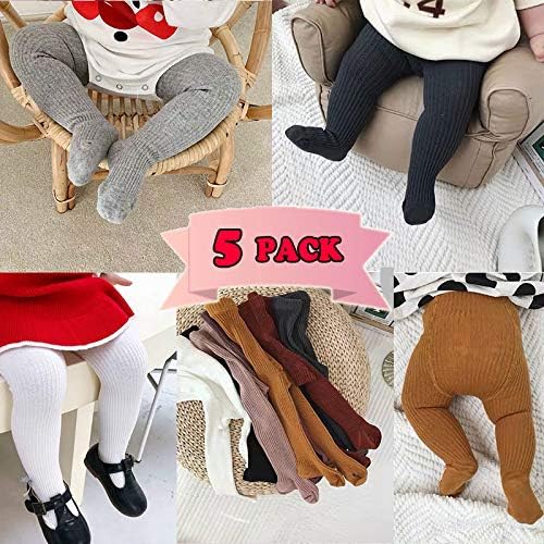 CECORC Baby Girls Tights Toddler Cable Knit Leggings Thick Cotton Infant - Image 4
