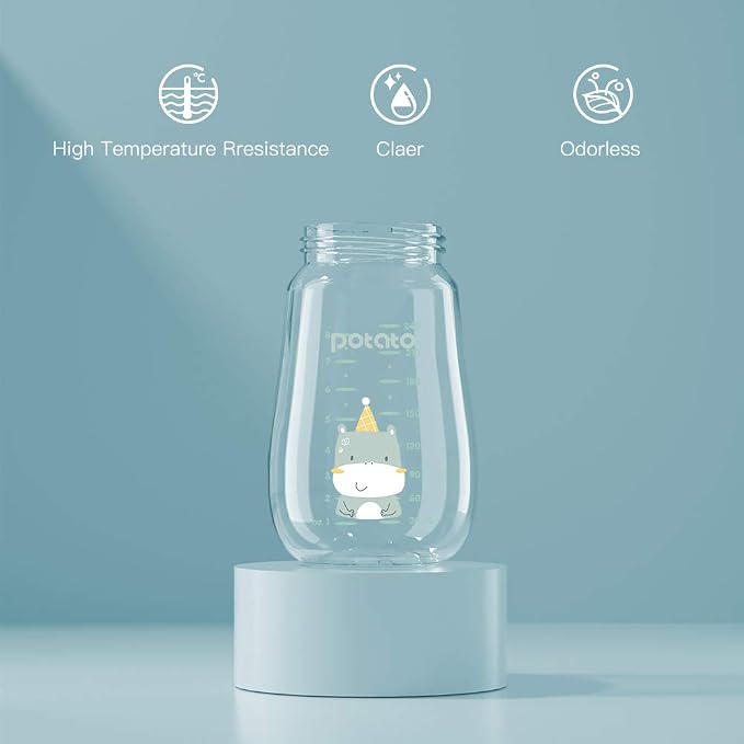 POTATO Glass Baby Bottles, Anti-Colic Breastfeeding Bottles - Image 5