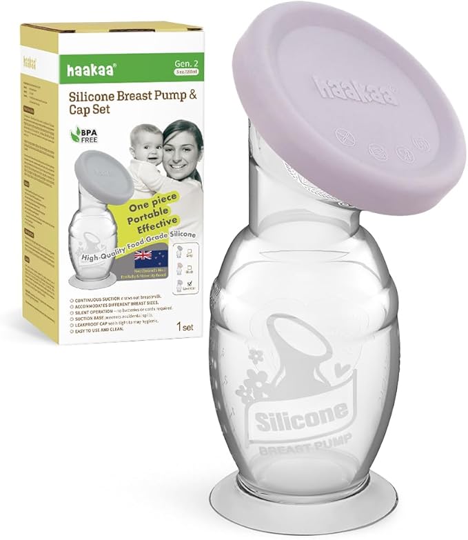 haakaa Manual Breast Pump & Silicone Cap Combo by haakaa