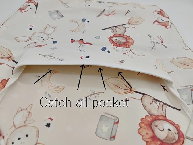 GZMM Waterproof Baby Bibs, Infant Toddler Extra Cover Feeding Bib - Image 4