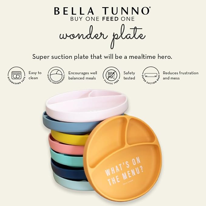 Bella Tunno Suction Plate for Babies & Toddlers, Self-Feeding Dish for Baby Led - Image 2