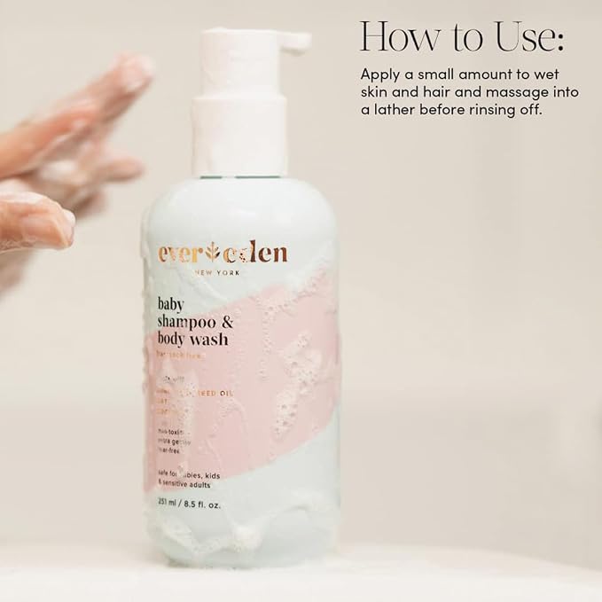 Evereden Baby Shampoo & Body Wash 2-in-1, 8.5 fl oz | Gentle, Fragrance-Free - Image 4