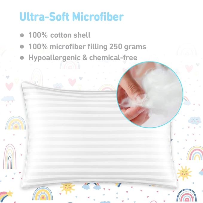 Toddler Pillow, 13X18 Toddler Pillows - Image 5