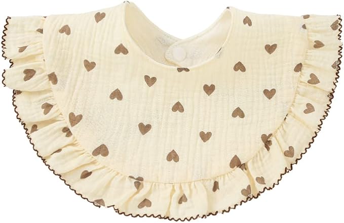 Nishine 4 pcs Unisex Baby Muslin Bandana Drool Bibs 360 Degree Rotatable Cotton - Image 2