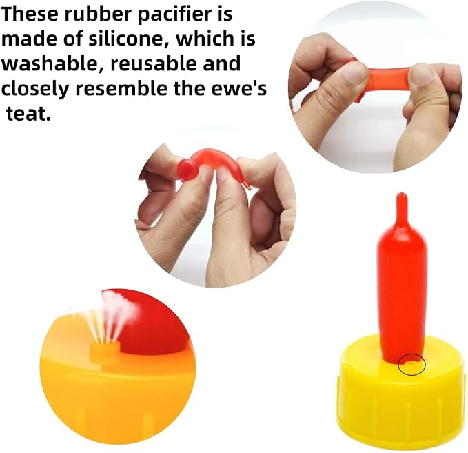 6Pcs Goat Feeding Bottles 400 ml/13.5 oz and 12 Nipples, Lamb and Kid Bottle - Image 6