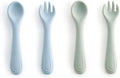 Bc Babycare Portable 4 Pack Baby & Toddler Self Feeding Fork and Spoon Set by BCBABYCARE