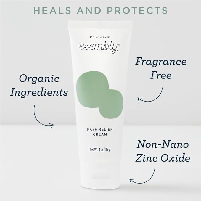 Esembly Rash Relief Cream, Organic and Cloth Friendly Zinc Oxide Barrier Cream - Image 3