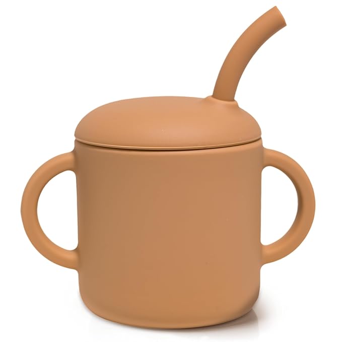 Silicone Baby Cup with Straw, Straw Cup by Catii