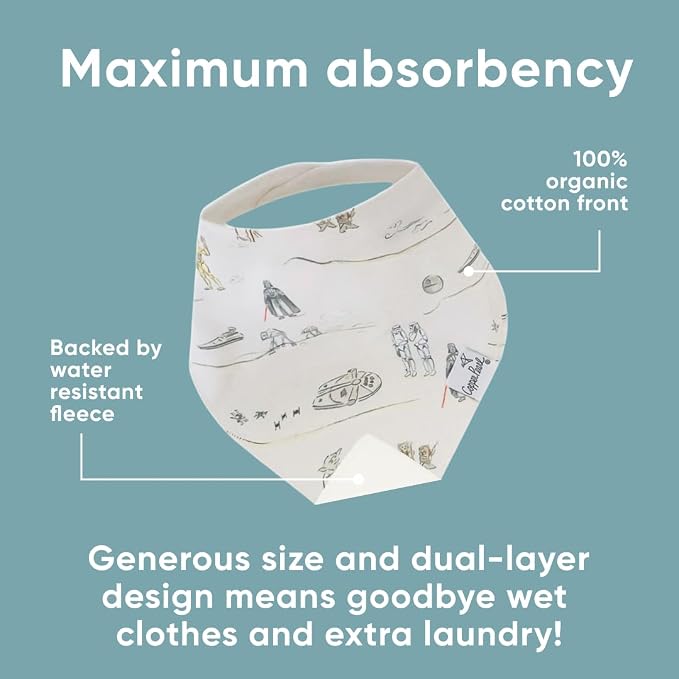 Baby Bandana Drool Bibs for Drooling and Teething 4 Pack Gift Set "Tatooine™" - Image 2