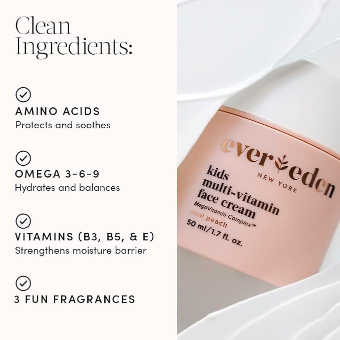 Evereden Kids Face Cream: Melon Juice, 1.7 oz. | Face Lotion | Clean and - Image 3