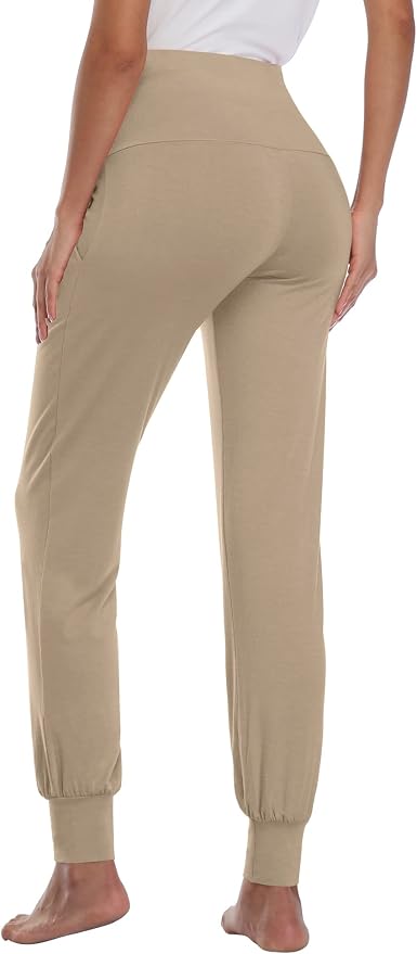 AMPOSH Women's Maternity Pants Stretchy Lounge Workout Pants Casual Loose Comfy - Image 4