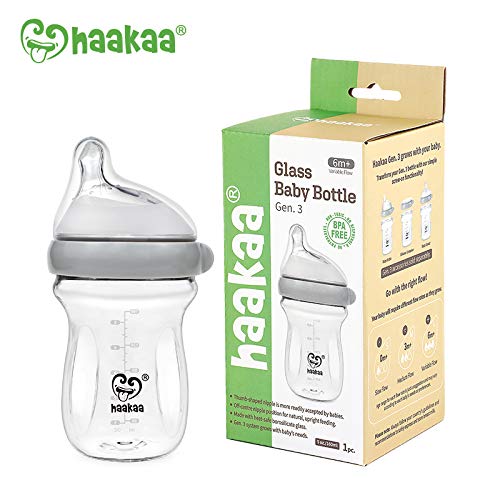 Haakaa Generation 3 Glass Baby Bottle 6 oz/160 ml, 1 PK - Image 8