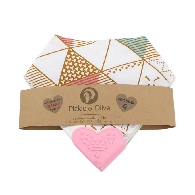 Baby Girl Bandana Teething Bibs - Image 5