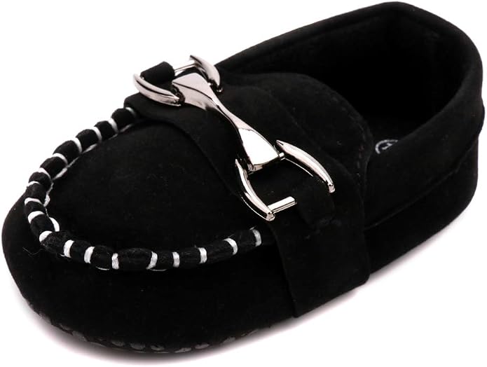LONSOEN Baby Girls Boys Loafers Prewalker Dress Crib Shoes by LONSOEN