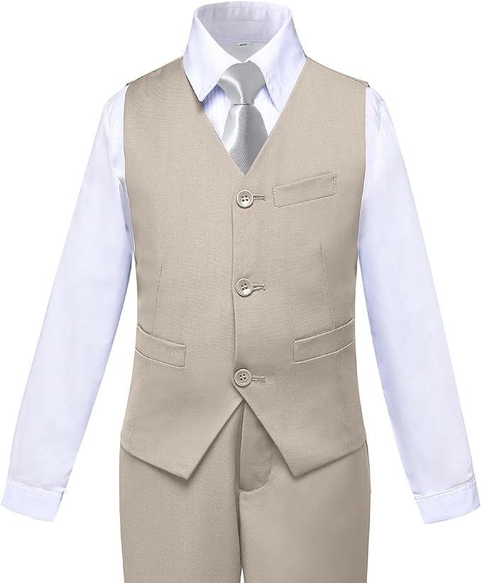 Boys Suit for Kids Tuxedo Suits for Wedding Formal Suit Set Toddler Boy Dress - Image 4