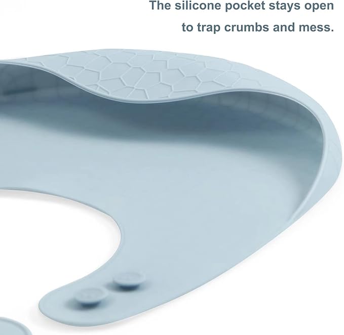 PandaEar 3 Pack Super Light Silicone Baby Bib - Image 5