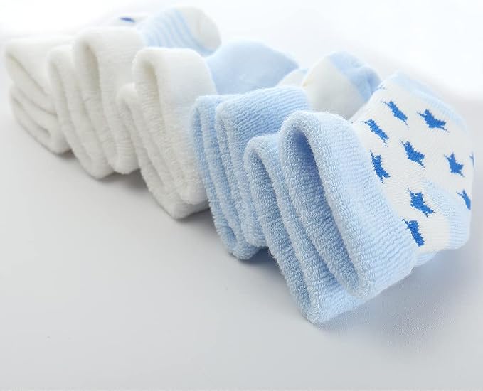 Newborn Baby Boy Girl Caps Mittens Socks Set Cotton Baby Essentials Accessories - Image 4