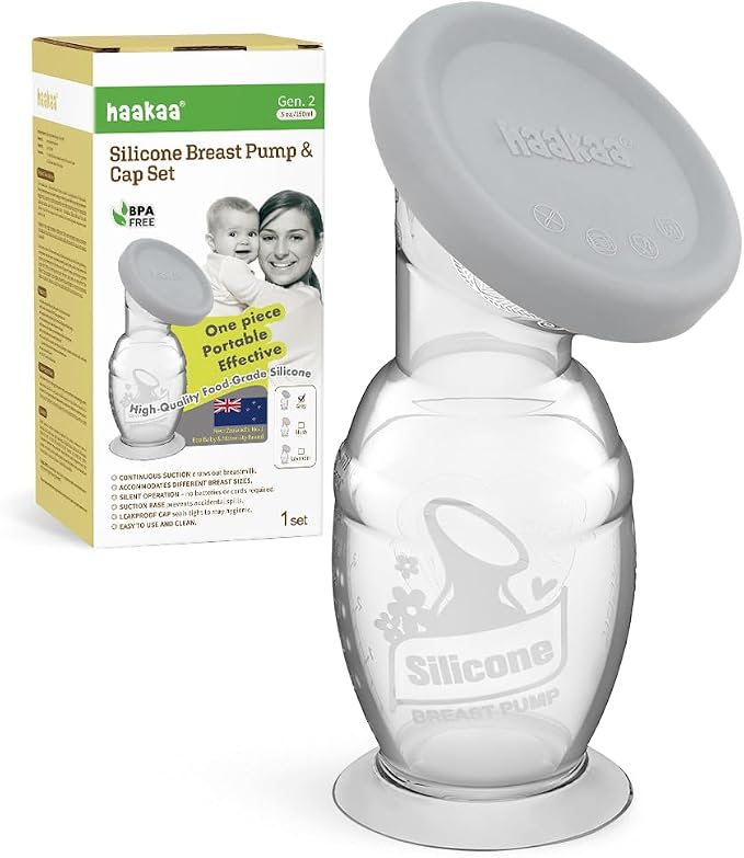 haakaa Manual Breast Pump & Silicone Cap Combo by haakaa