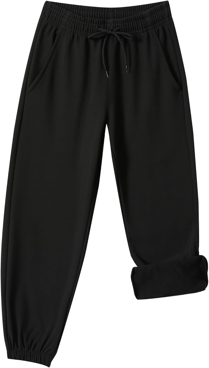 Toddler Fleece Lined Warm Joggers by XiaoLongRen