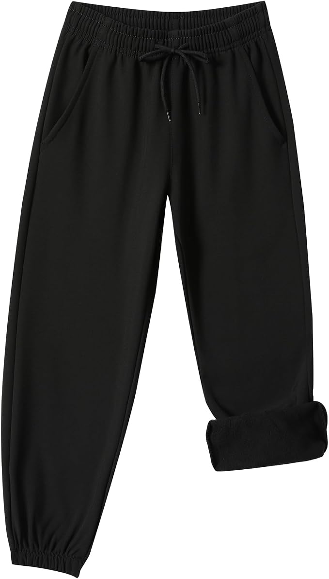 Toddler Fleece Lined Warm Joggers by XiaoLongRen