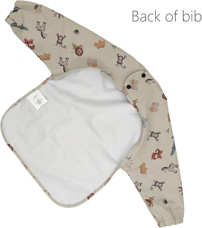 GZMM Waterproof Baby Bibs, Infant Toddler Long Sleeve Feeding Bib - Image 2
