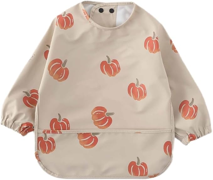 GZMM Waterproof Baby Bibs, Infant Toddler Long Sleeve Feeding Bib by GZMM
