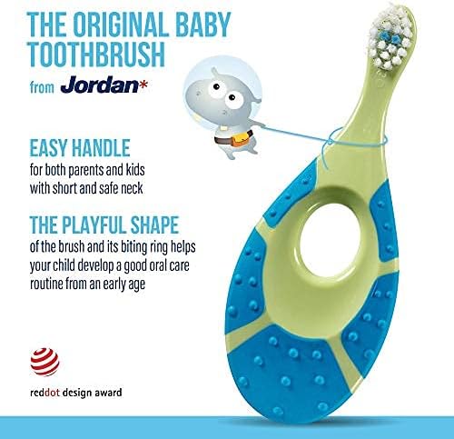 Jordan* | Step 1 Baby Toothbrush | 0-2 Years, Soft Bristles, BPA Free | Green & - Image 6