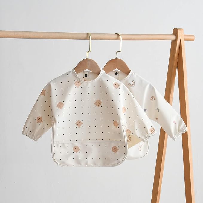 GZMM Waterproof Baby Bibs, Infant Toddler Long Sleeve Feeding Bib - Image 3