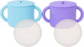 WeeSprout Snack Containers, Food Grade Silicone Cups, Spill-Proof Tops by WeeSprout