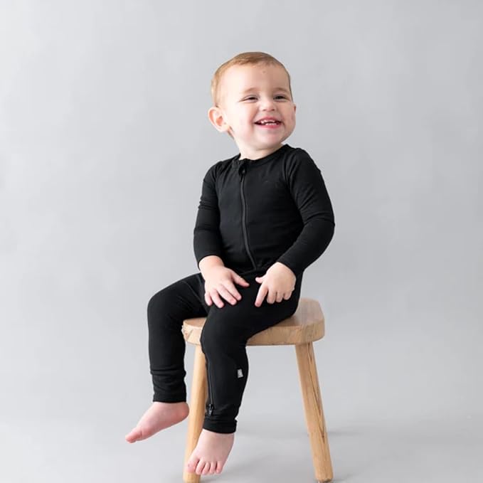 KYTE BABY Unisex Rayon Made From Bamboo Zippered Rompers 0-24 Months - Image 2