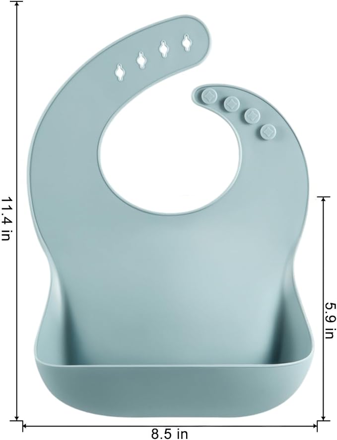 PandaEar 3 Pack Silicone Bibs for Babies Toddlers Girls, Adjustable Fit BPA - Image 3
