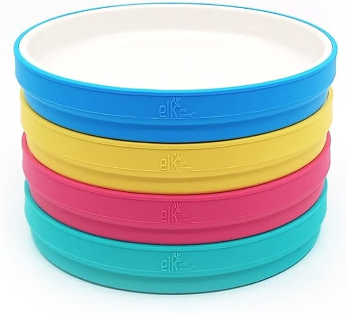 Elk and Friends Kids 7.8” Porcelain White Plates by ElkandFriends