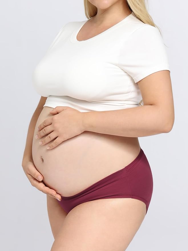 Angelhood 6 Pack Womens Cotton Maternity Underwear, Healthy Maternity Pregnancy - Image 3