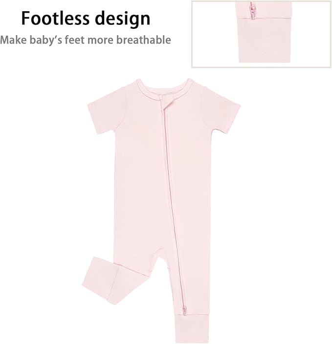 GUISBY Footless Short Sleeve Baby Pajamas - Image 5