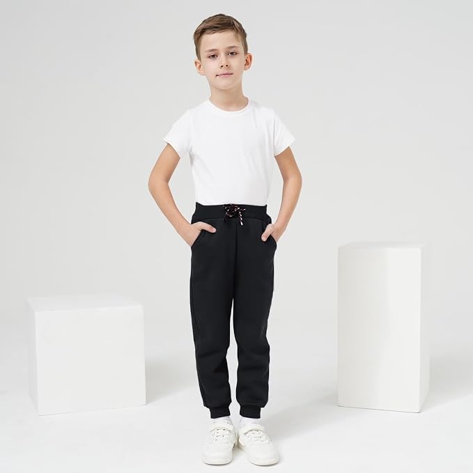 3 Pack Boy's and Girl's Fleece Pull on Jogger Sweatpant - Image 3