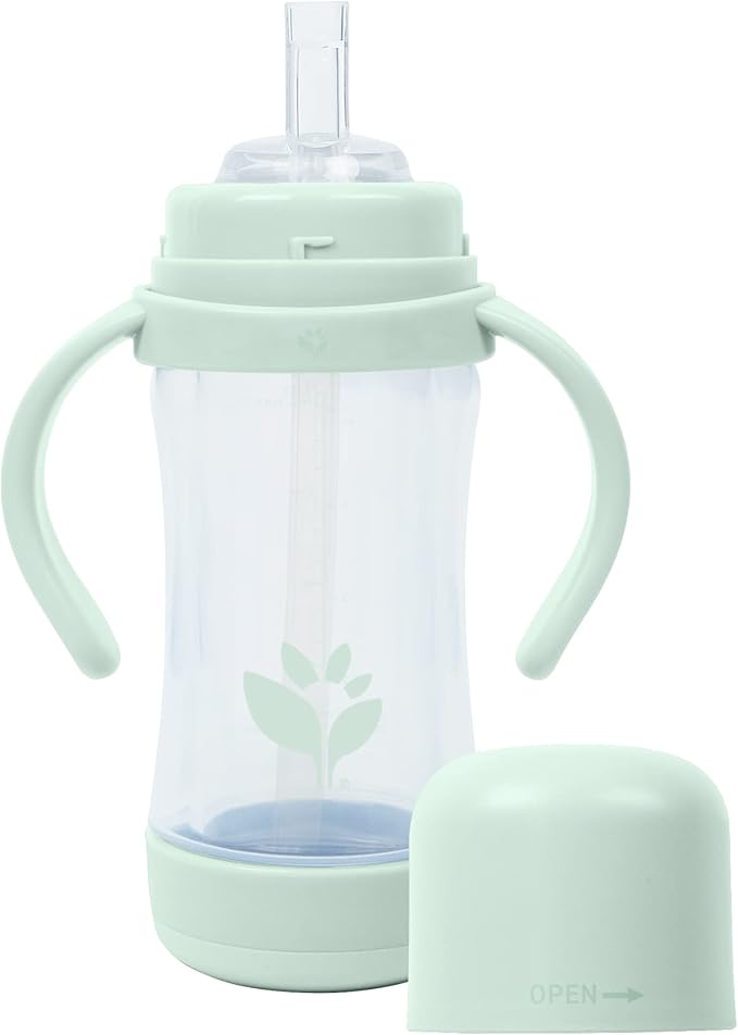 green sprouts® Glass & Sprout Ware® Sip & Straw 5oz., Plant-Plastic, - Image 2