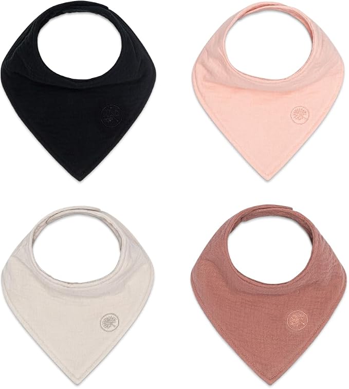 Parker Baby Muslin Bandana Drool Bibs | 100% Soft Muslin Cotton, Absorbent & by ParkerBabyCo