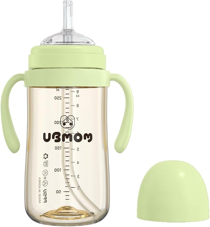 UBMOM Sippy Cup with Straw and Handle, Spillproof Baby and Toddler Cups with by UBMOM