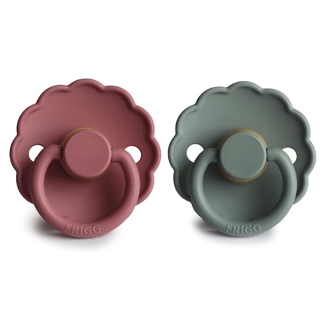 FRIGG Daisy Natural Rubber Baby Pacifier | Made in Denmark | BPA-Free 2-Pack - Image 2