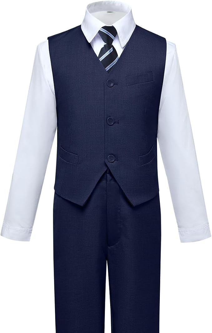 Visaccy Boys Suits Slim Fit Dress Clothes Ring Bearer Outfit - Image 5