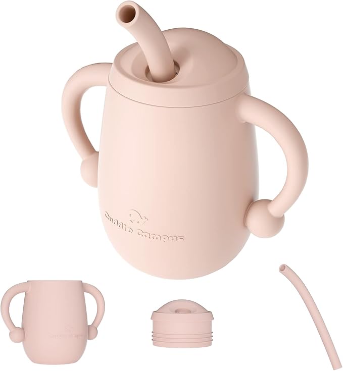 Cuddle Campus 100% Silicone Baby Training Cup, Shatterproof Toddler Sippy Cups by CuddleCampus