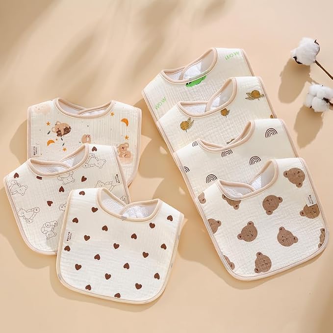 Baby Bandana Bibs, 6 Pack Waterproof Toddler Bib, Soft Cotton Absorbent Baby - Image 2