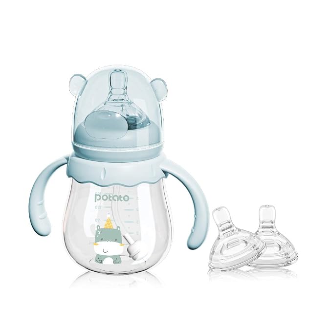 POTATO Glass Baby Bottles, Anti-Colic Breastfeeding Bottles by POTATO