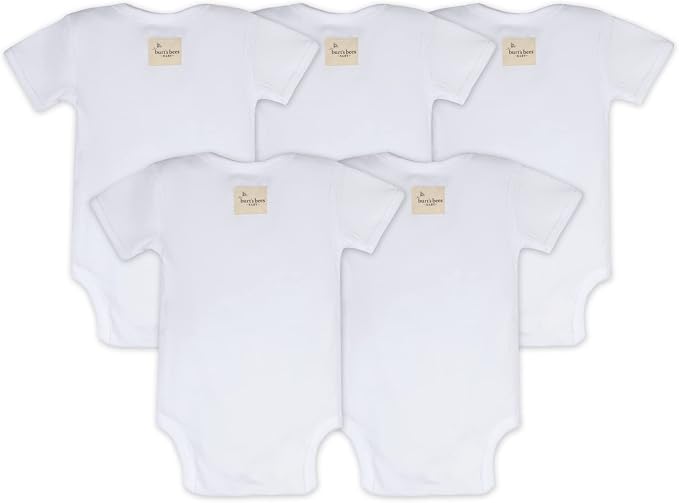 Burt's Bees Baby Organic Cotton Bodysuits – Baby Boy & Girl Short and Long - Image 2