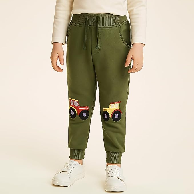 Boys Pants, Toddler 3 Pack Drawstring Elastic Sweatpants Cartoon Active Joggers - Image 5