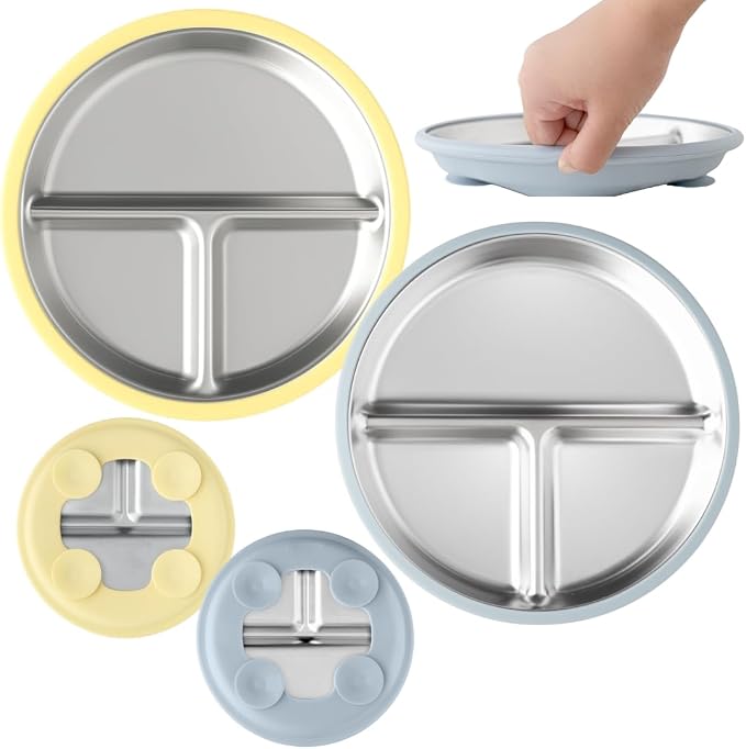 Stainless Steel Toddler Plate by TotsGround